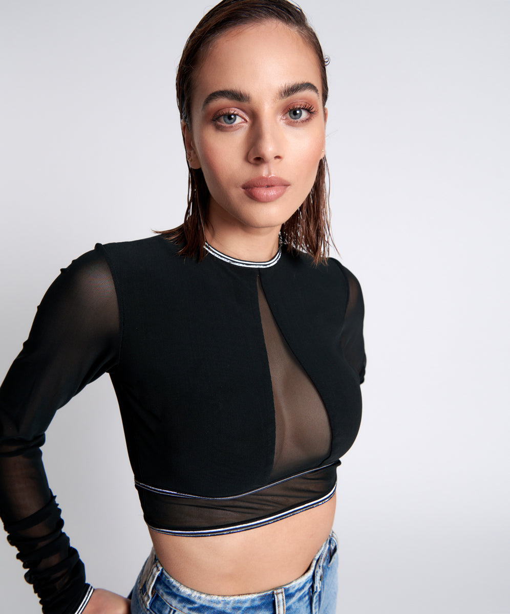 Products Dominator Mesh Longsleeve Top - Black