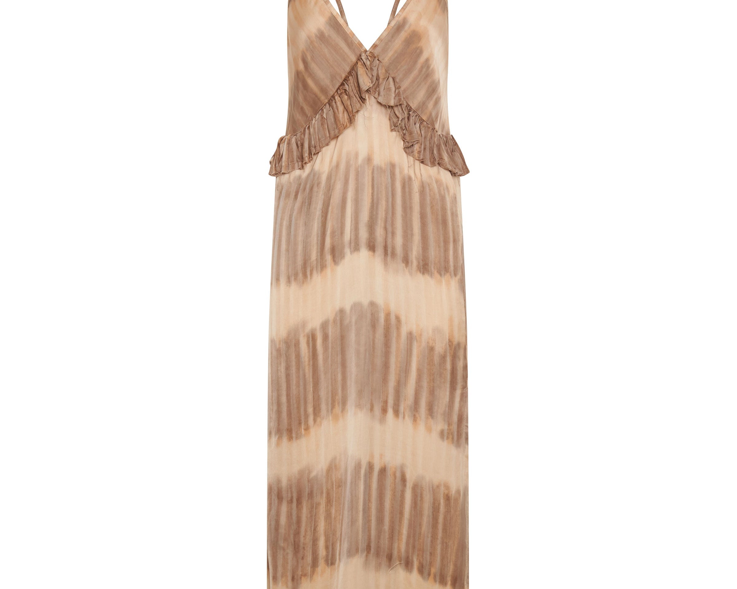Hand Dyed Rendezvous Slip Maxi Dress - Acid Sky