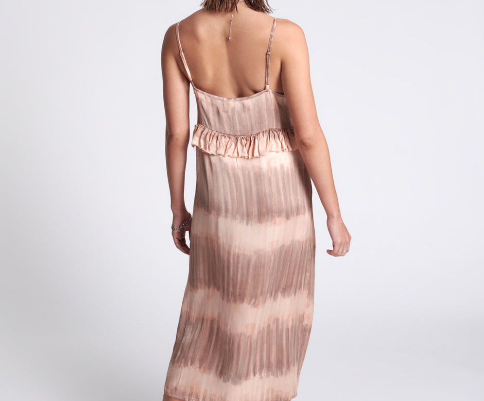 Hand Dyed Rendezvous Slip Maxi Dress - Acid Sky