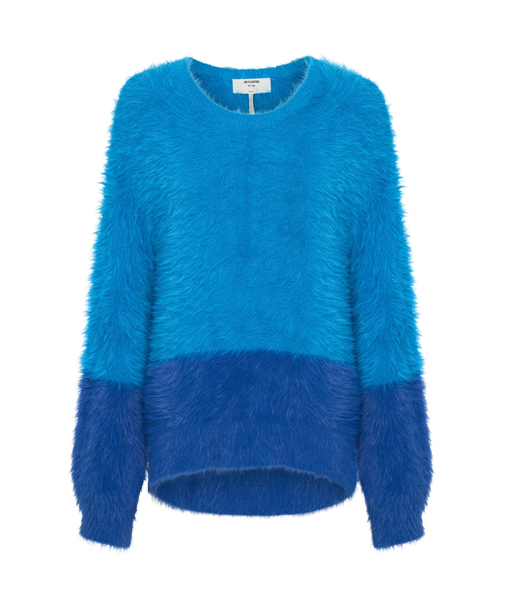 Products FLUFFY COLOUR BLOCKED SWEATER