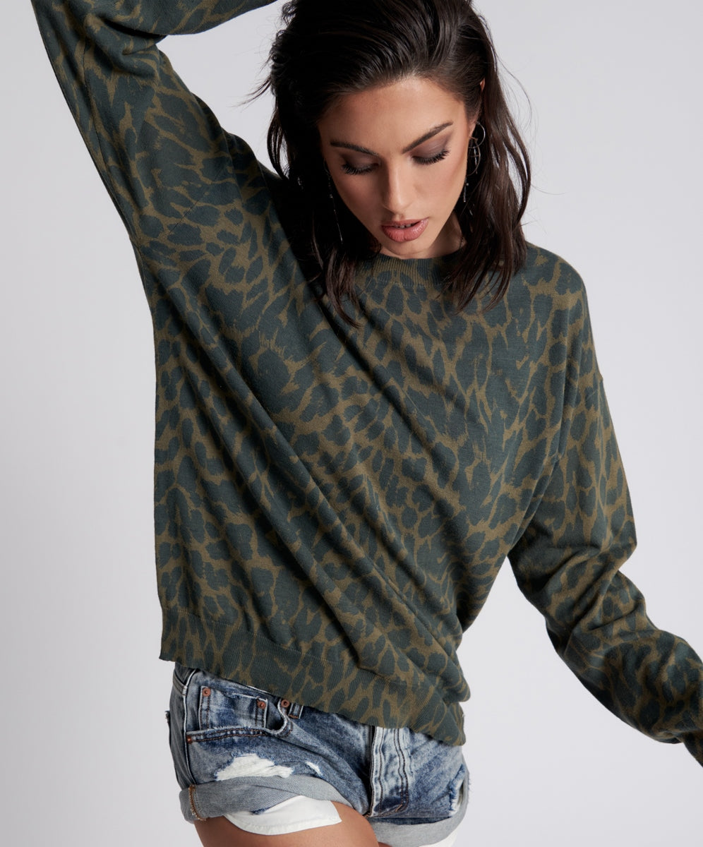 Products JUNGLE LEOPARD KNIT SWEATER