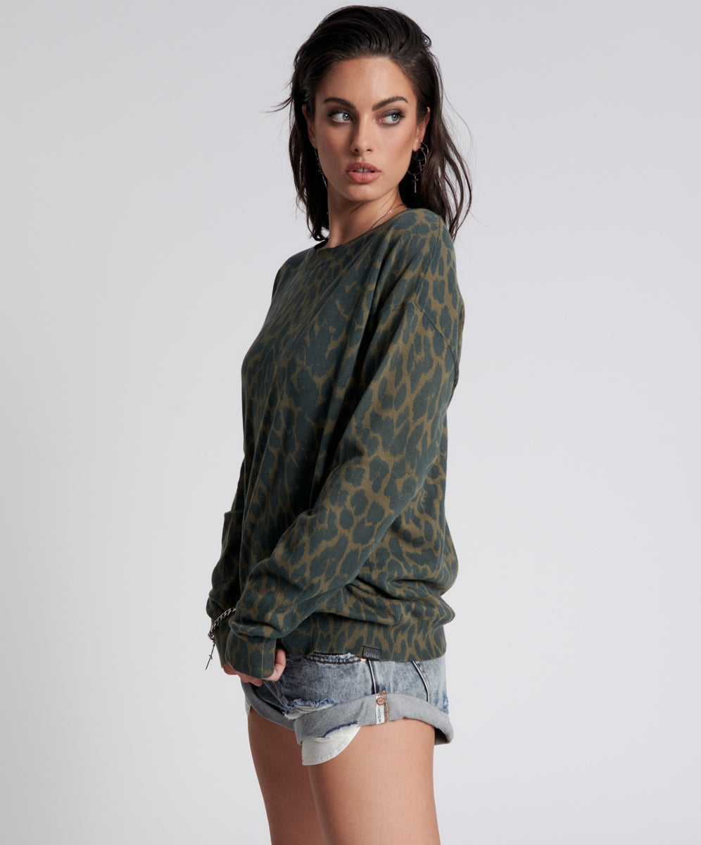 Products JUNGLE LEOPARD KNIT SWEATER