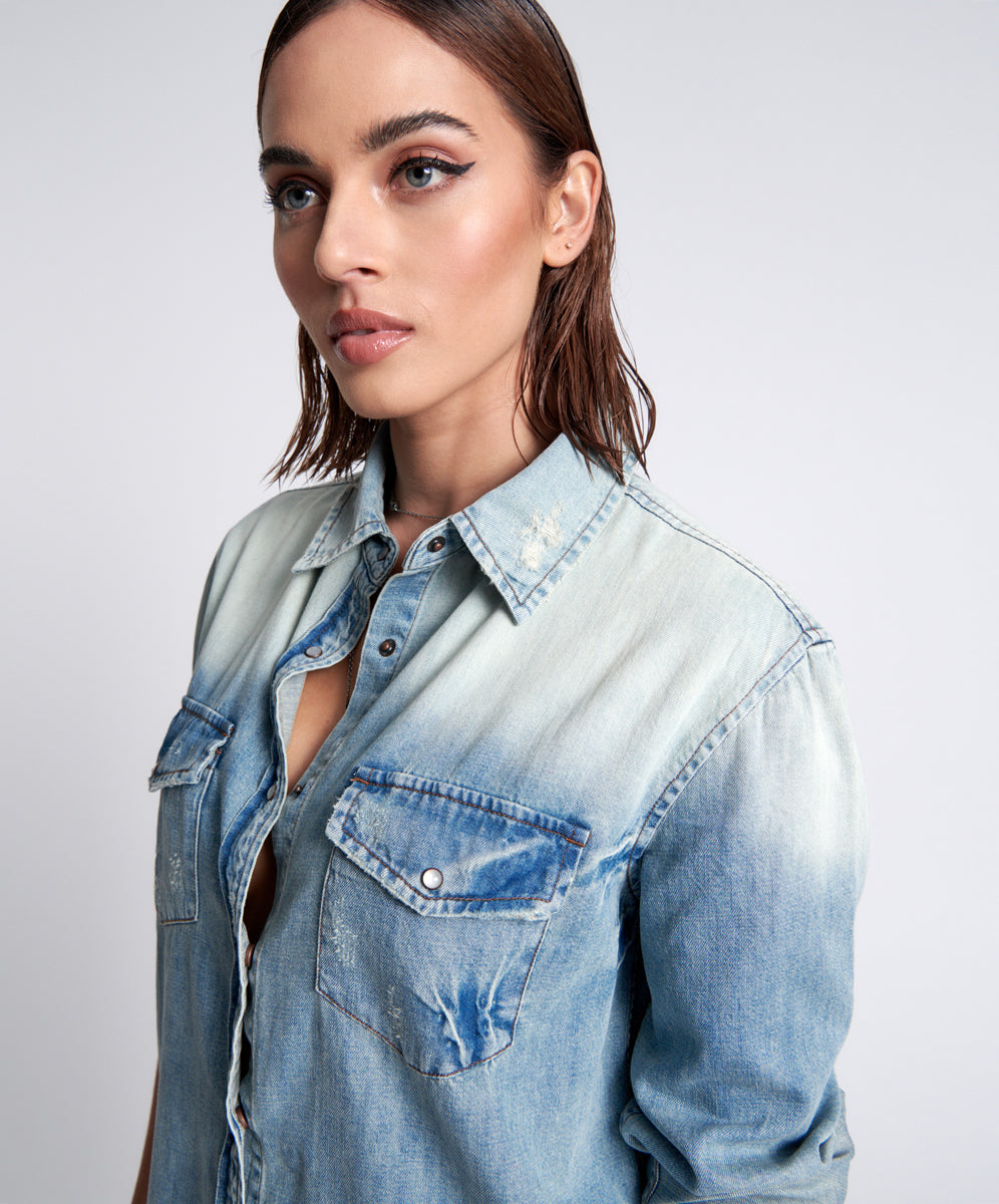 Products HEARTLAND TATTOO COBRA DENIM SHIRT