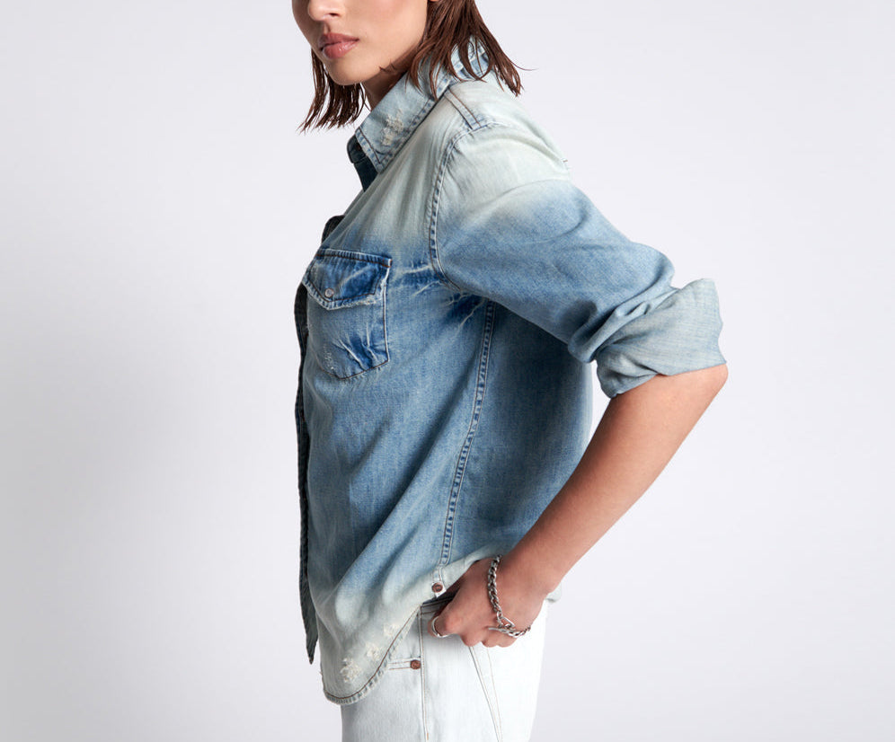 HEARTLAND TATTOO COBRA DENIM SHIRT