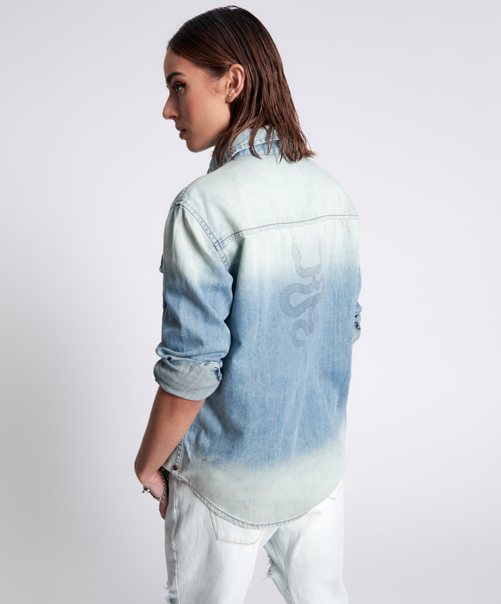 Products HEARTLAND TATTOO COBRA DENIM SHIRT