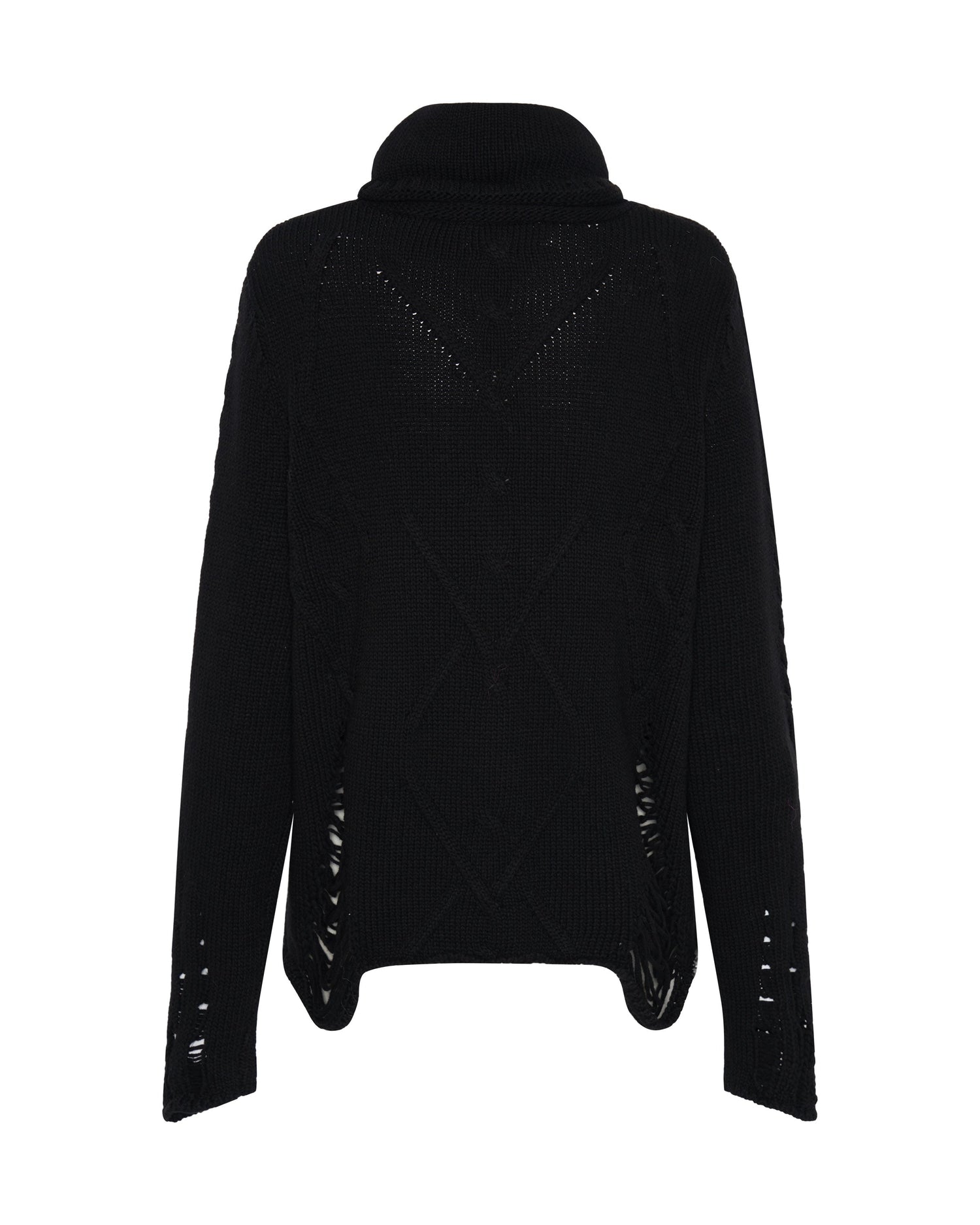 Products Laddered Roll Neck Sweater - Black