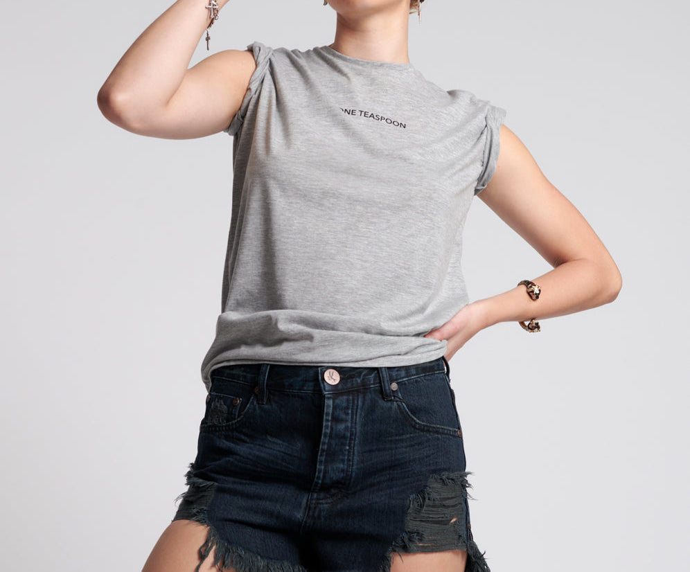Outlaws Low Waist Mid Length Denim Shorts - Fox Black