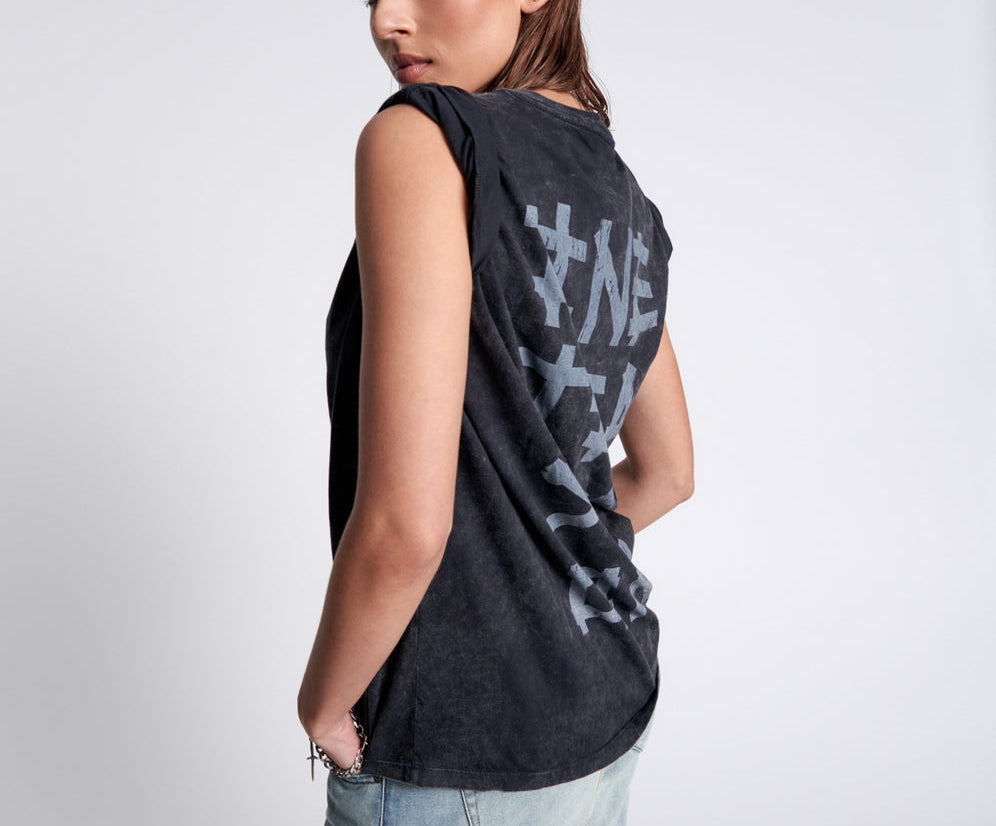 ORGANIC BAMBOO GRAFFITTI UNISEX TEE BLACK