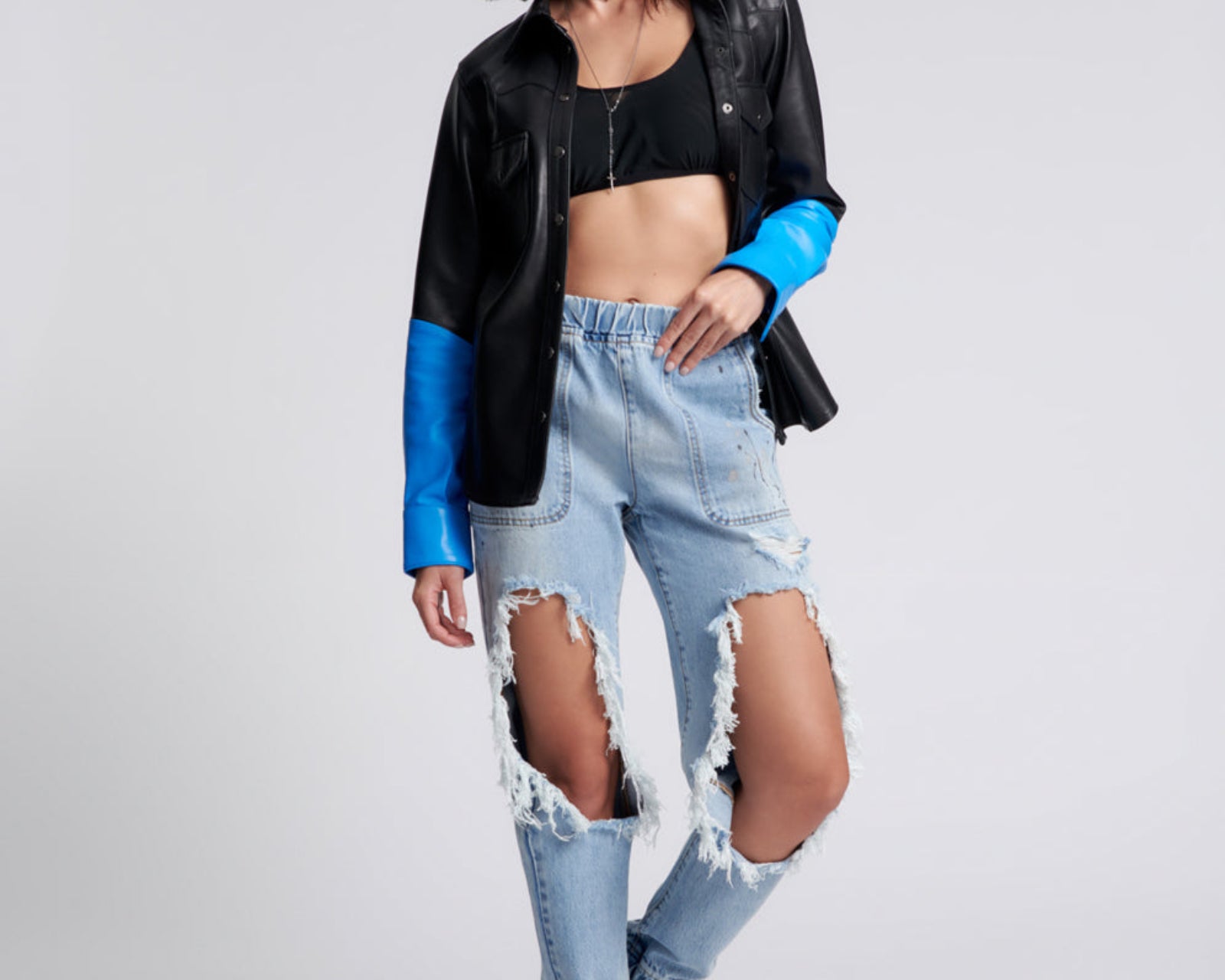 Trackers Mid Waist Jogger Denim Jeans - Fleetwood Artiste