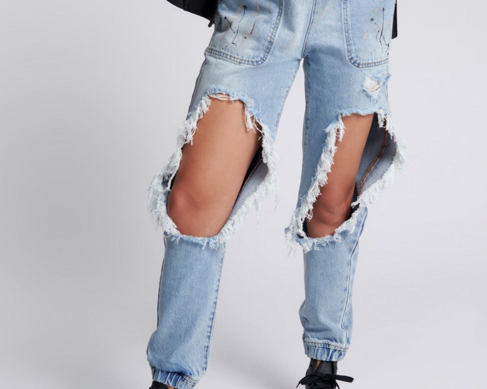 Trackers Mid Waist Jogger Denim Jeans - Fleetwood Artiste