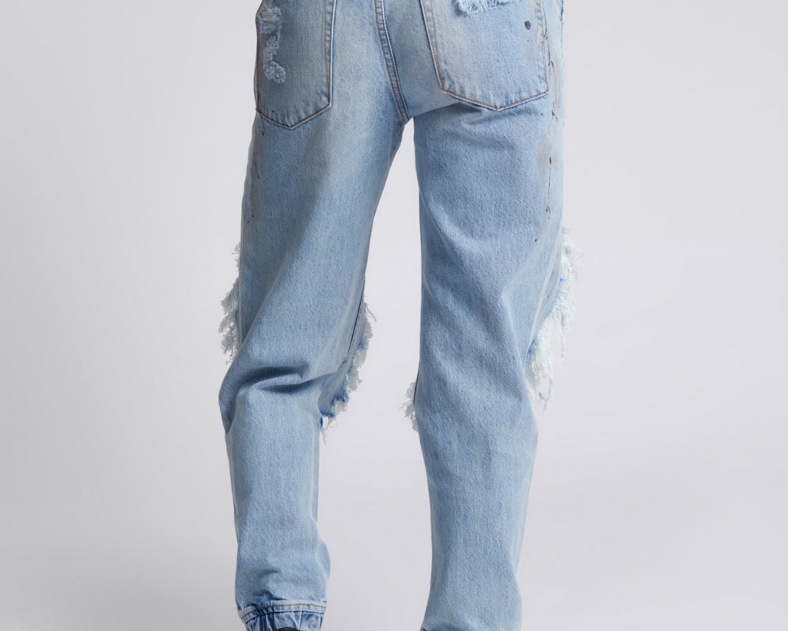 Trackers Mid Waist Jogger Denim Jeans - Fleetwood Artiste