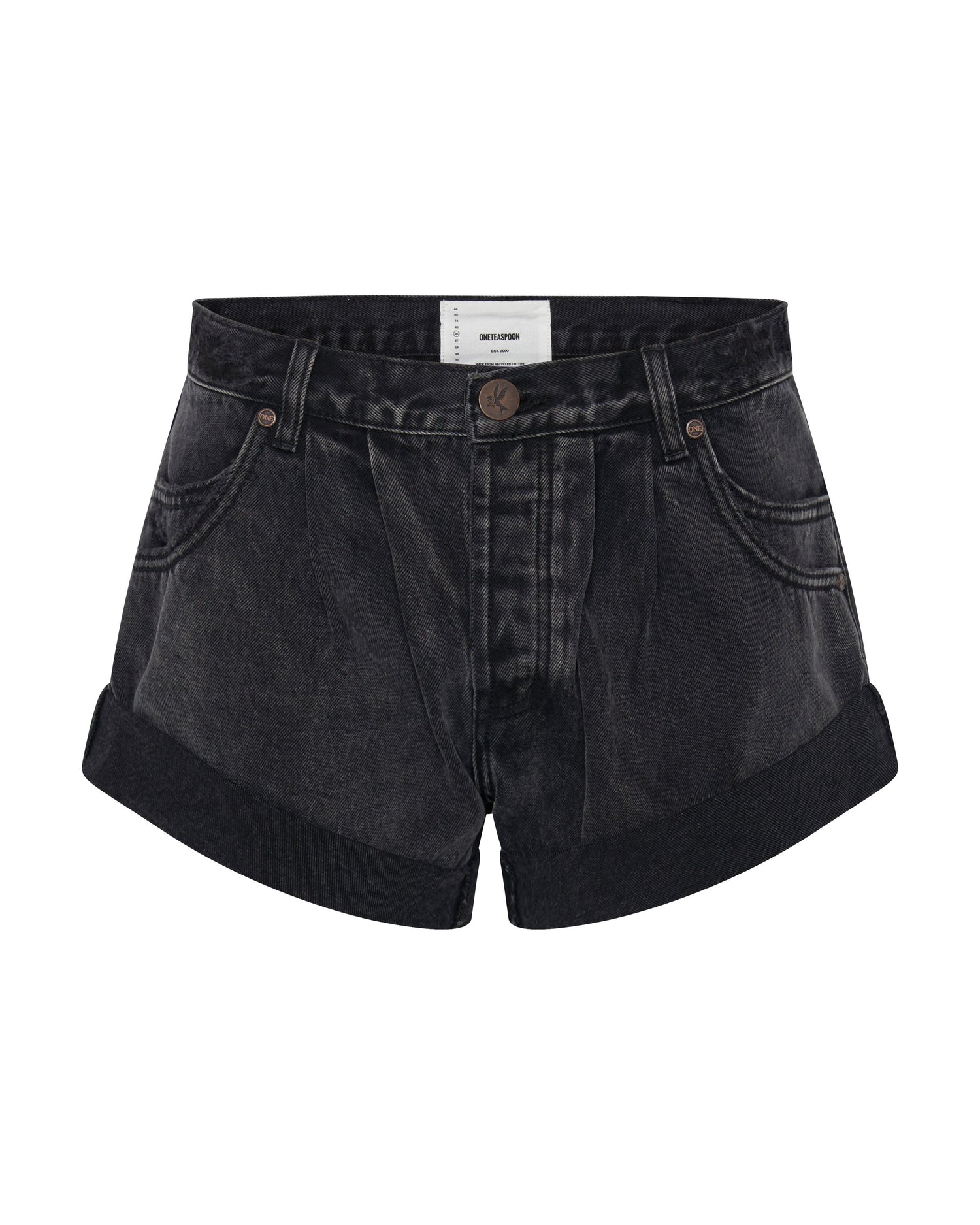 Products FADED BLACK SMITHS TAILORED LOW WAIST DENIM SHORTS