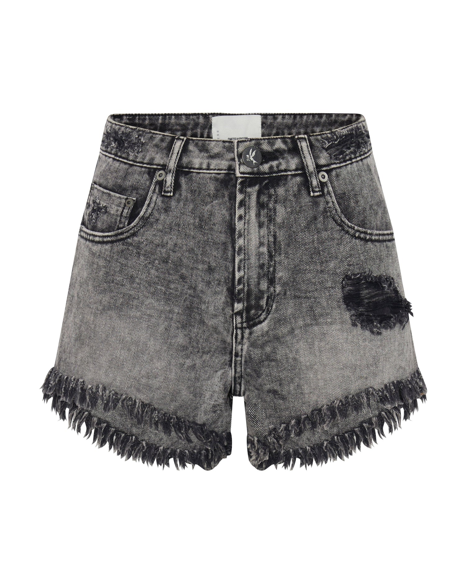 Last Stock RODEO GREY BONITA HIGH WAIST DENIM SHORTS