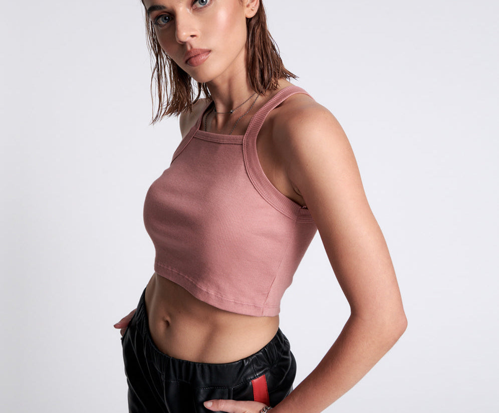 Bamboo Logo Rally Tank Top - Pink