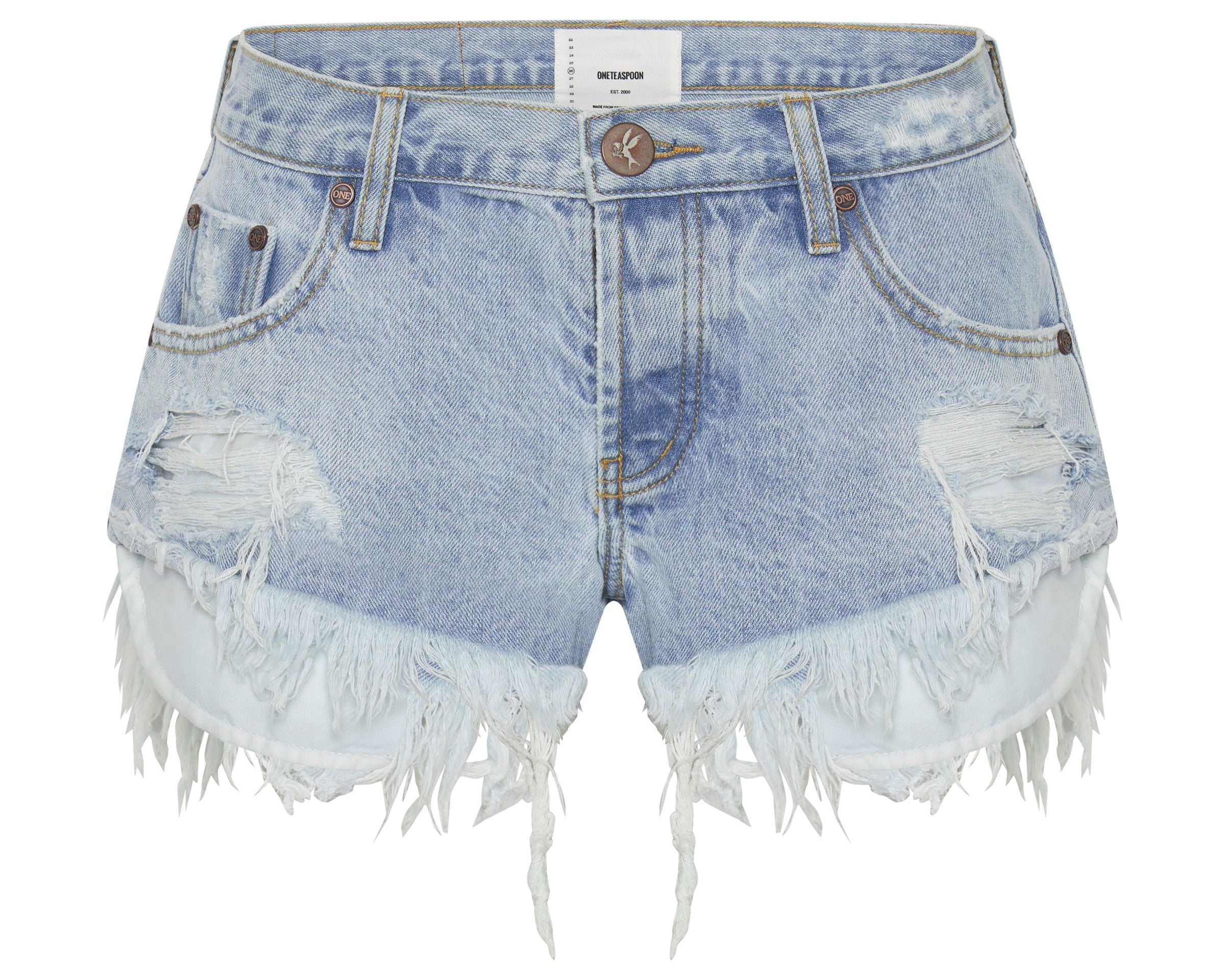 FLEETWOOD DUKES LOW WAIST MINI DENIM SHORT