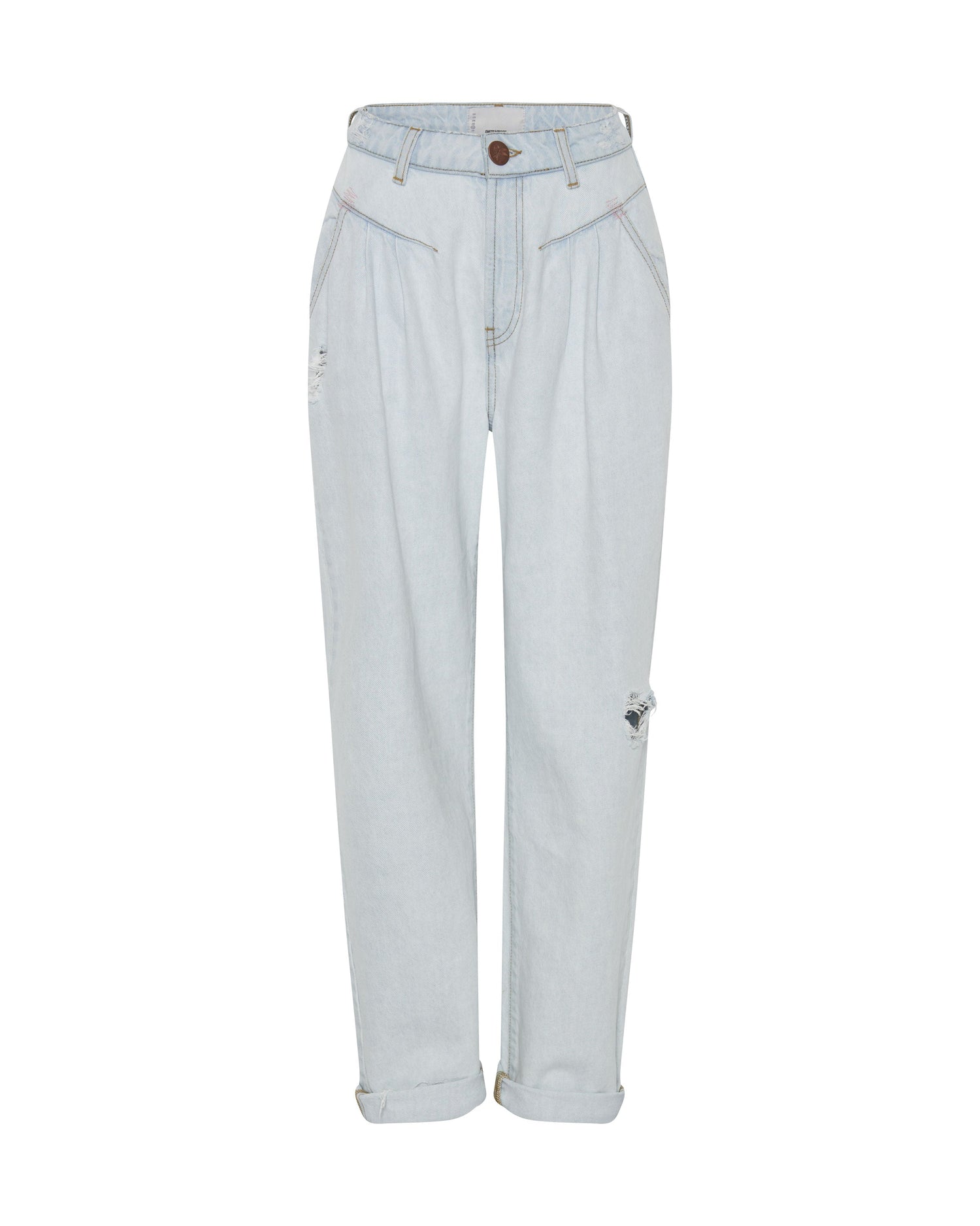 Black Friday Denim Sale - Up to 70% off Streetwalkers High Waist Straight Leg Trouser Denim Jeans - Bel Air Blue