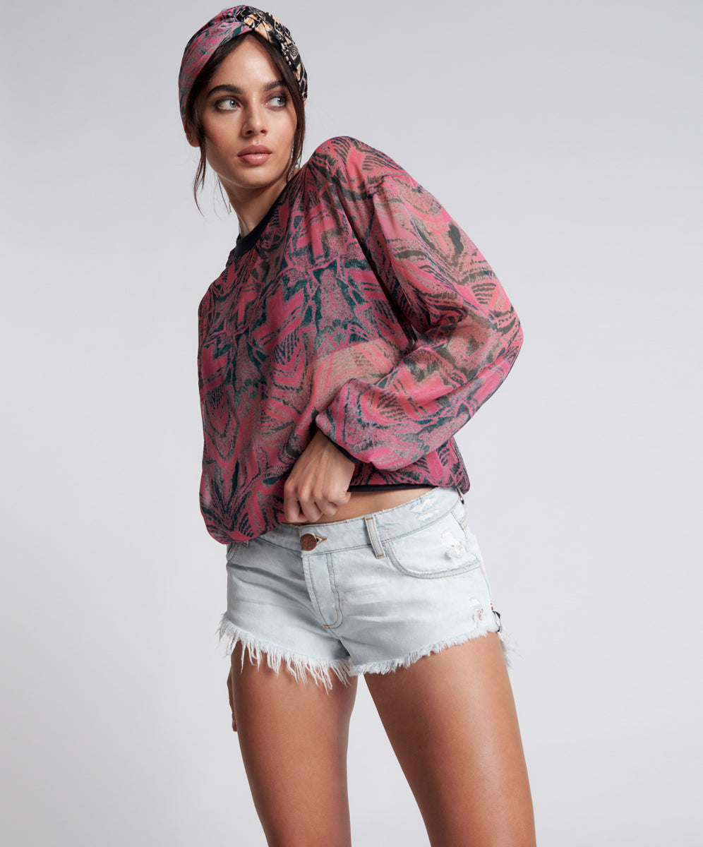 Products BEL AIR BLUE BONITA LOW WAIST DENIM SHORTS