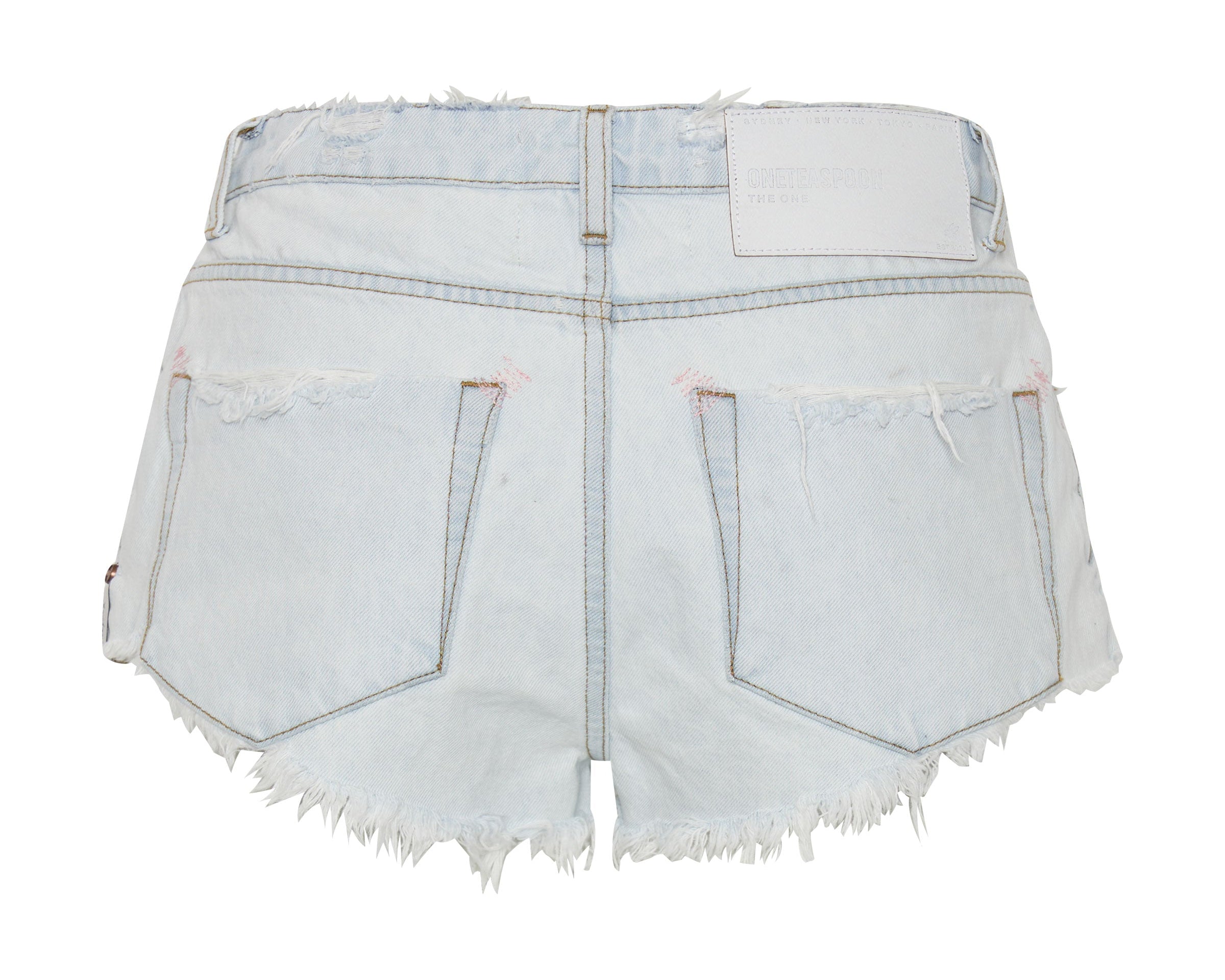 BEL AIR BLUE THE ONE FITTED CHEEKY DENIM SHORTS