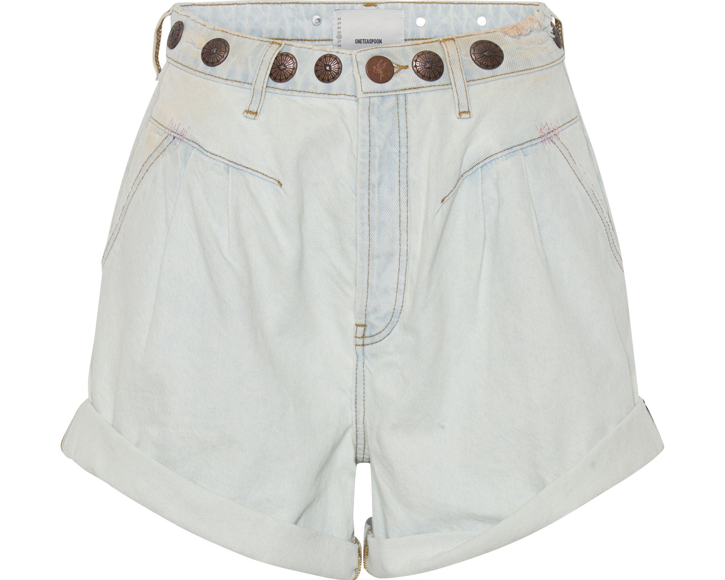 BEL AIR BLUE STREETWALKER HIGH WAIST DENIM SHORTS