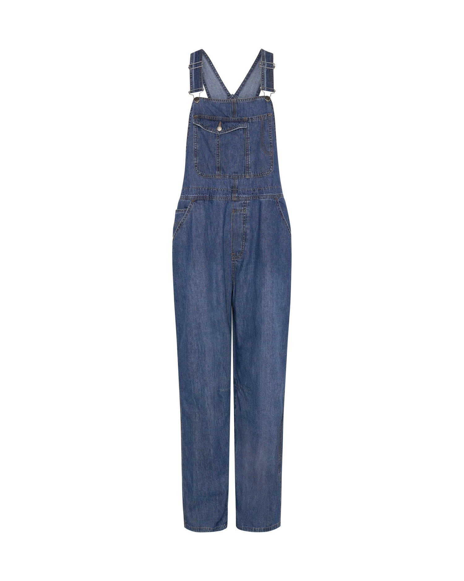 Stanton St Long Denim Overalls - Blue Night