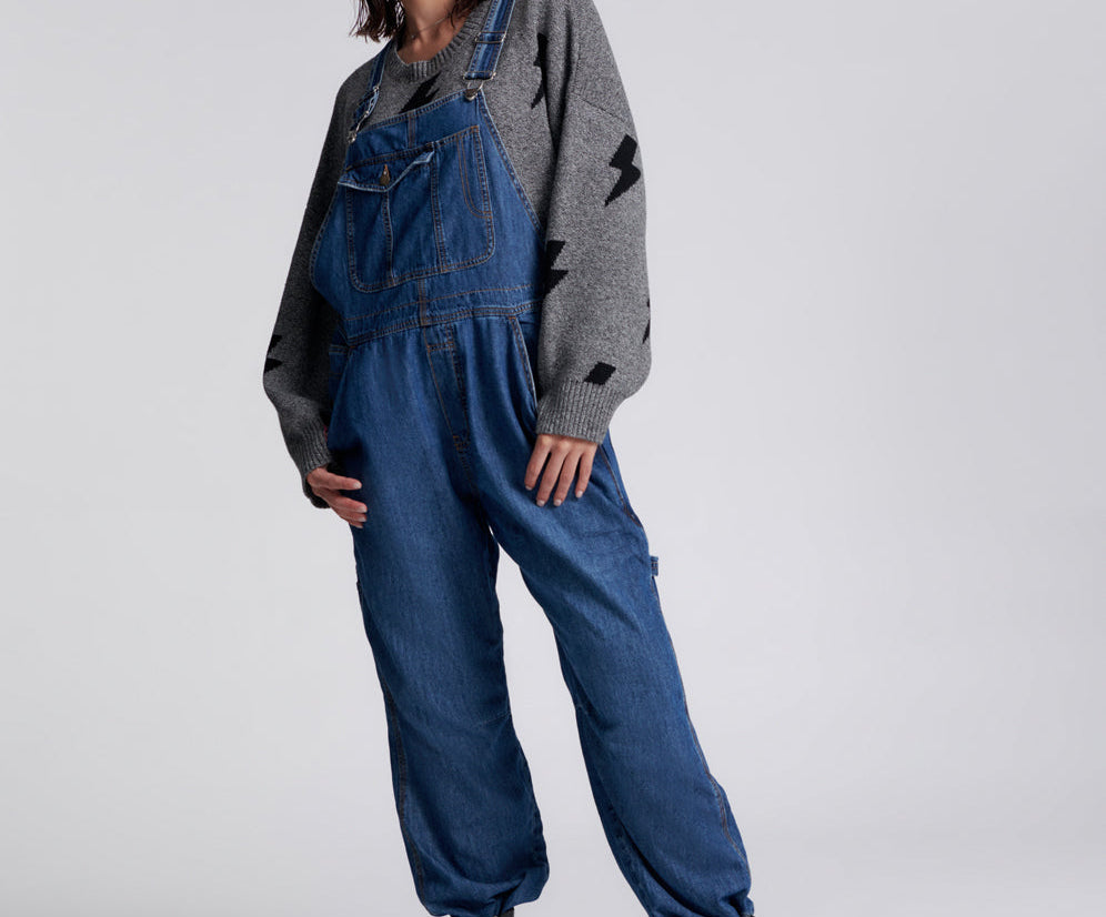 BLUE NIGHT STANTON ST OVERSIZED OVERALLS