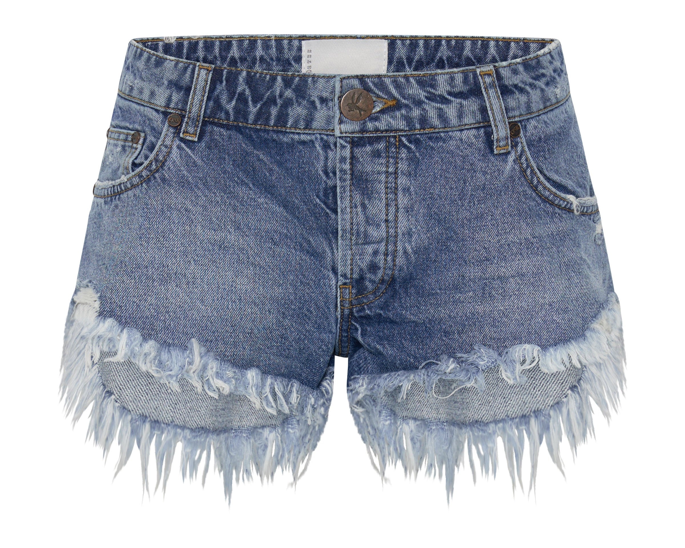 ROSEWOOD BONITA LOW WAIST DENIM SHORTS