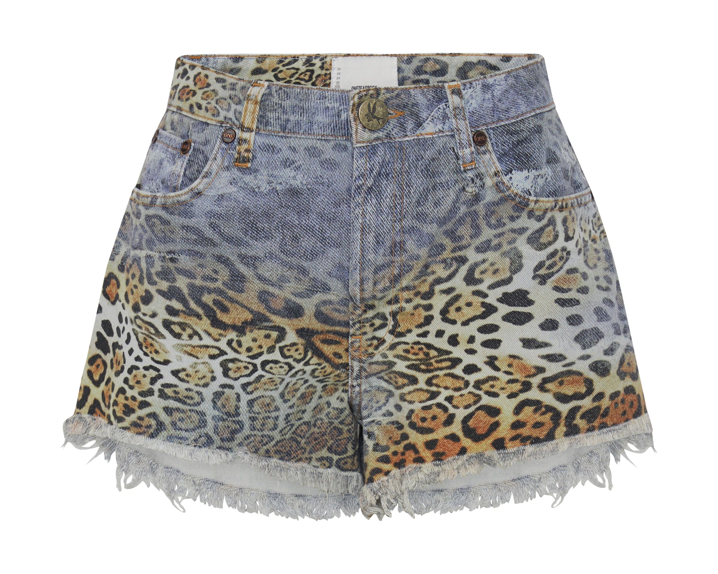 Truckers Mid Waist Relaxed Denim Shorts - Leoparty