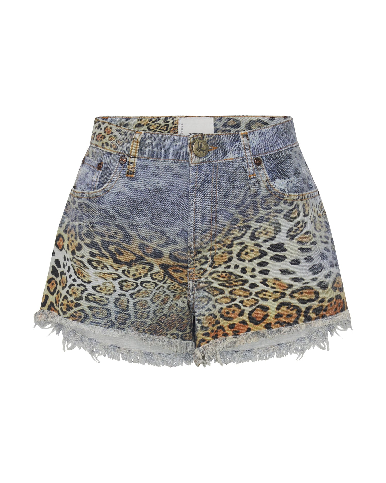 Last Stock Truckers Mid Waist Relaxed Denim Shorts - Leoparty
