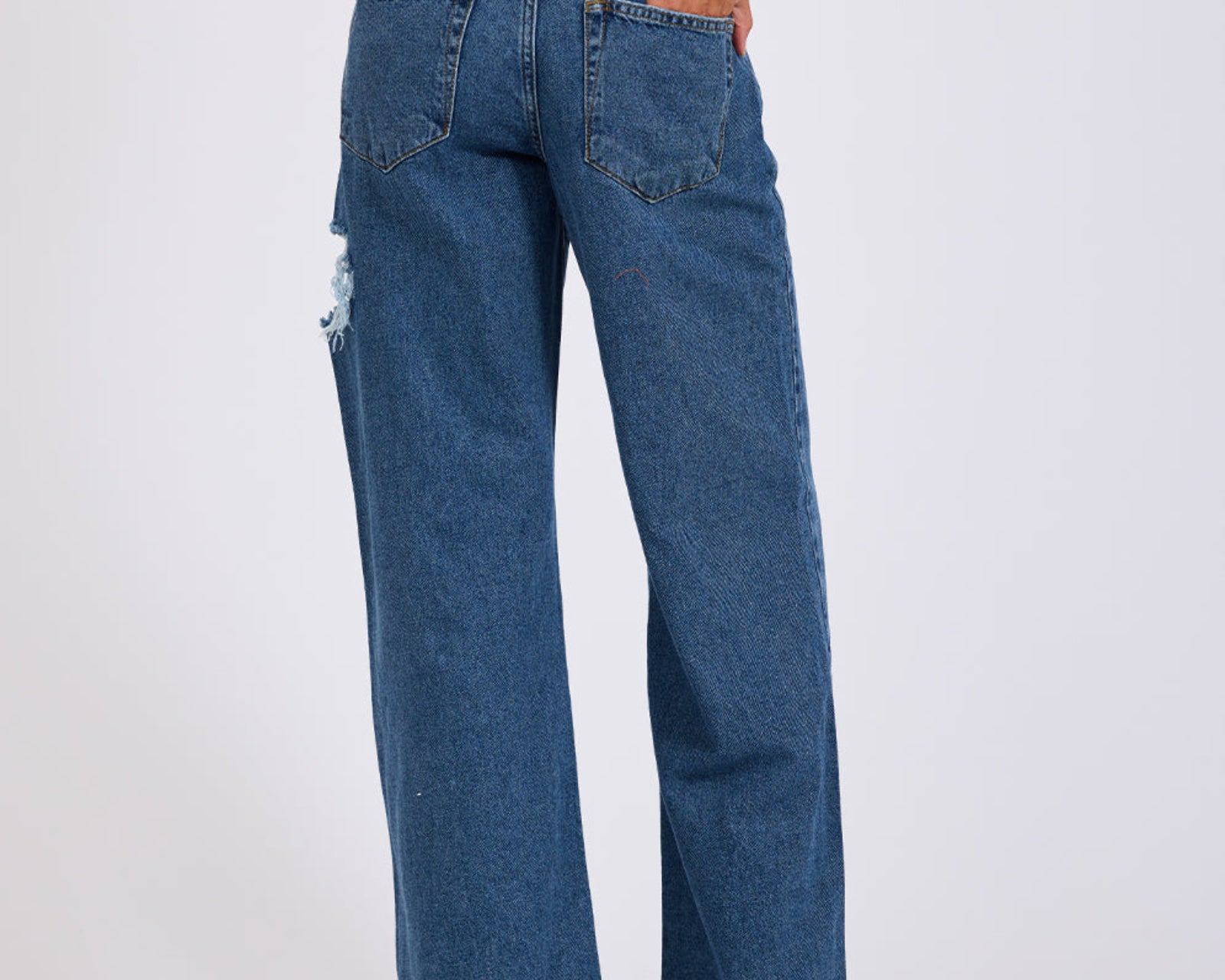 Jackson Mid Waist Wide Leg Denim Jeans - Rosewood