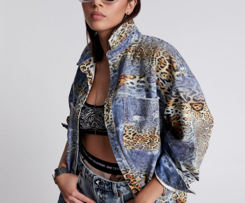 LEOPARTY DARIA DENIM SHACKET