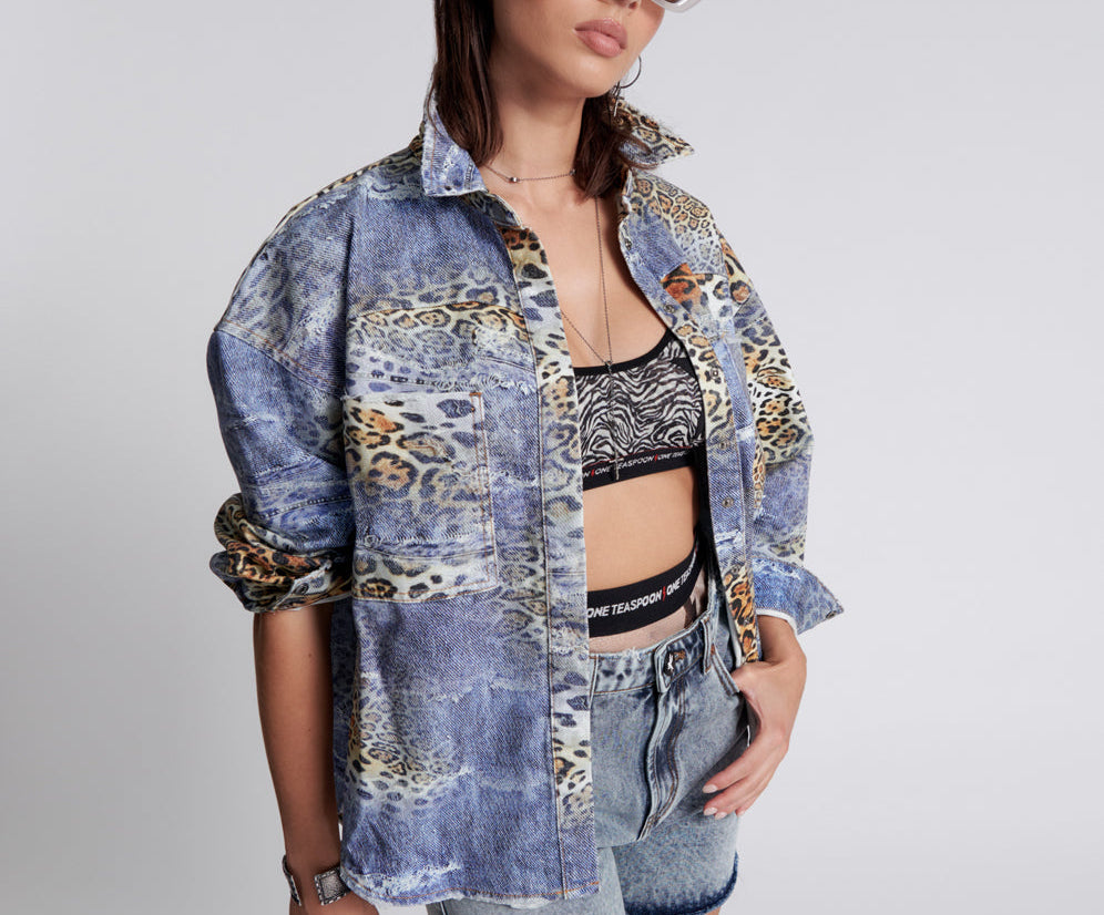 LEOPARTY DARIA DENIM SHACKET