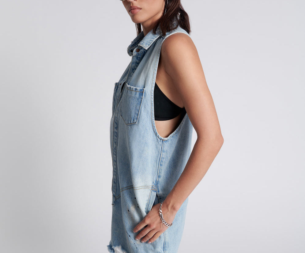 Braxton Mini Denim Dress - Fleetwood Artiste