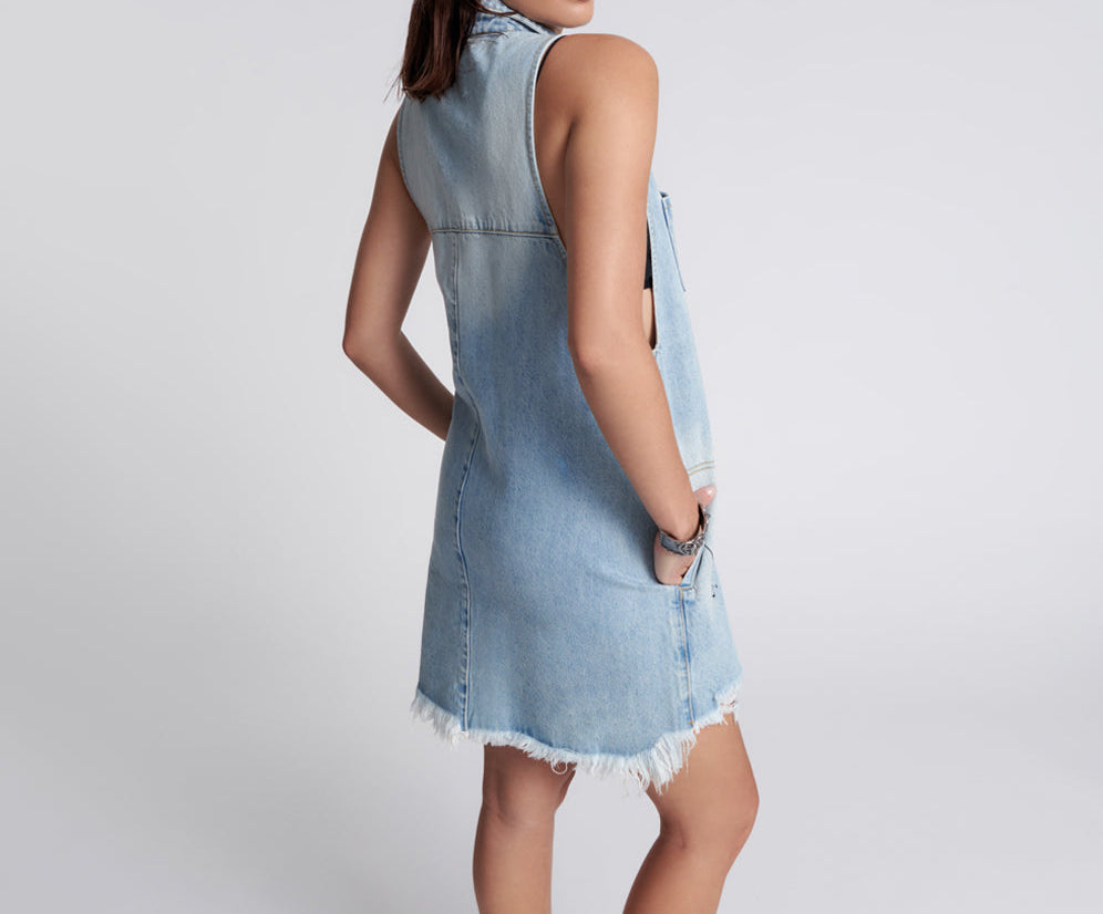 Braxton Mini Denim Dress - Fleetwood Artiste