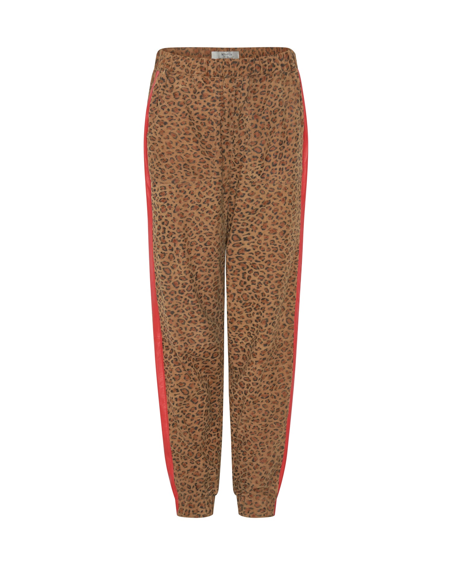 Last Stock Wild Thing Suede Shabbies Drawstring Boyfriend Pants - Cheetah