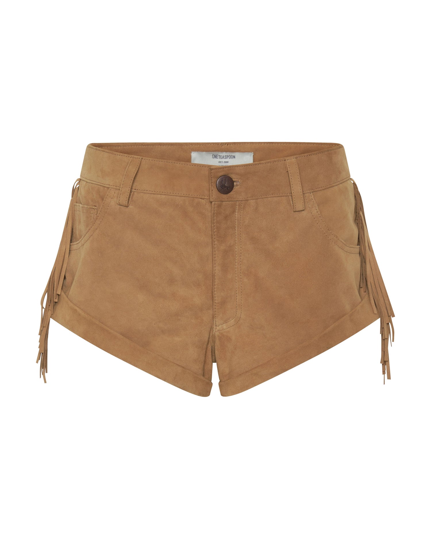 Products FRINGED BANDITS LOW WAIST SUEDE SHORT