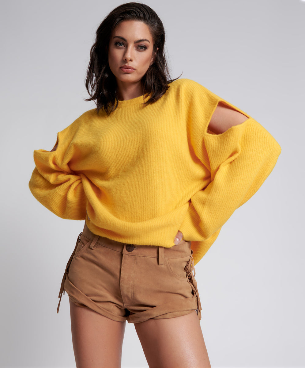 Products FRINGED BANDITS LOW WAIST SUEDE SHORT