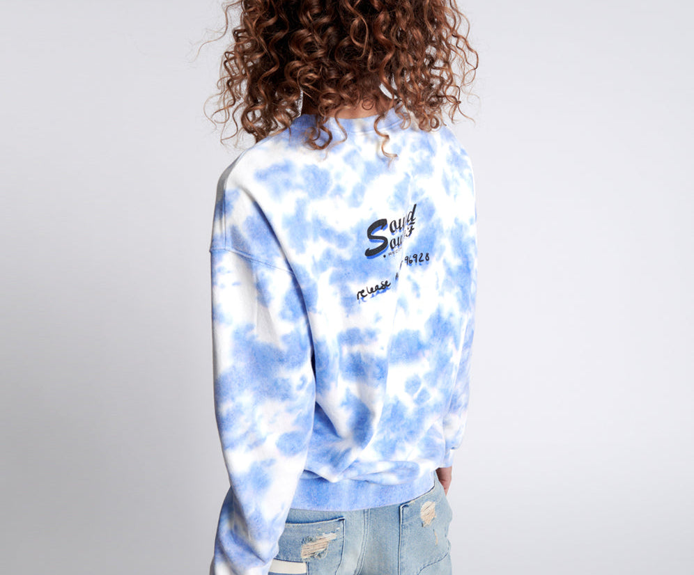 LOVE YOURSELF SOS TIE DYE SWEATER