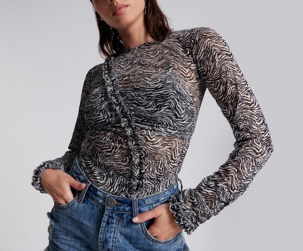 Ruffle Party Longsleeve Top - Interference