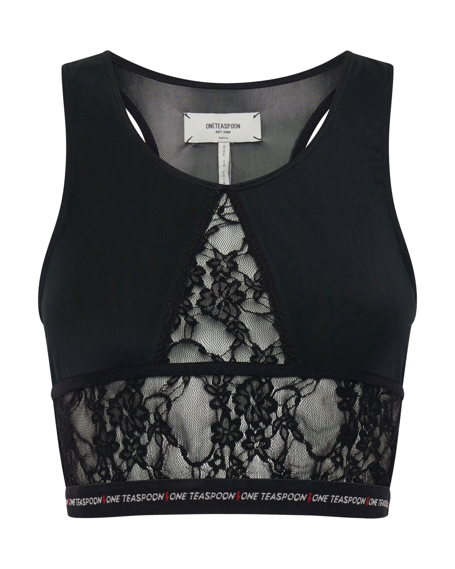 Products LULU MESH AND LACE TANK