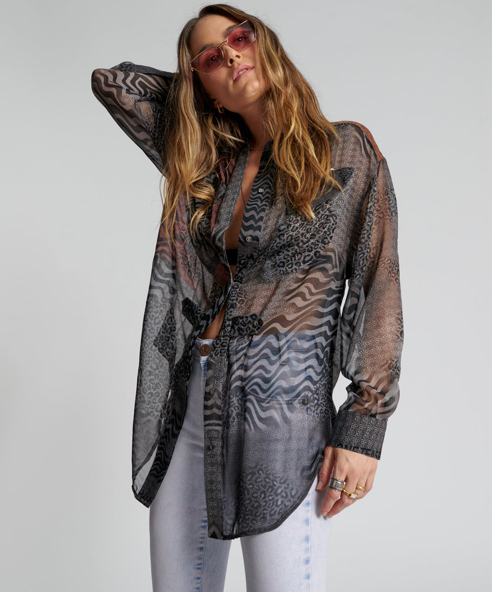 Products DILEMA SHEER UTILITY SHIRT