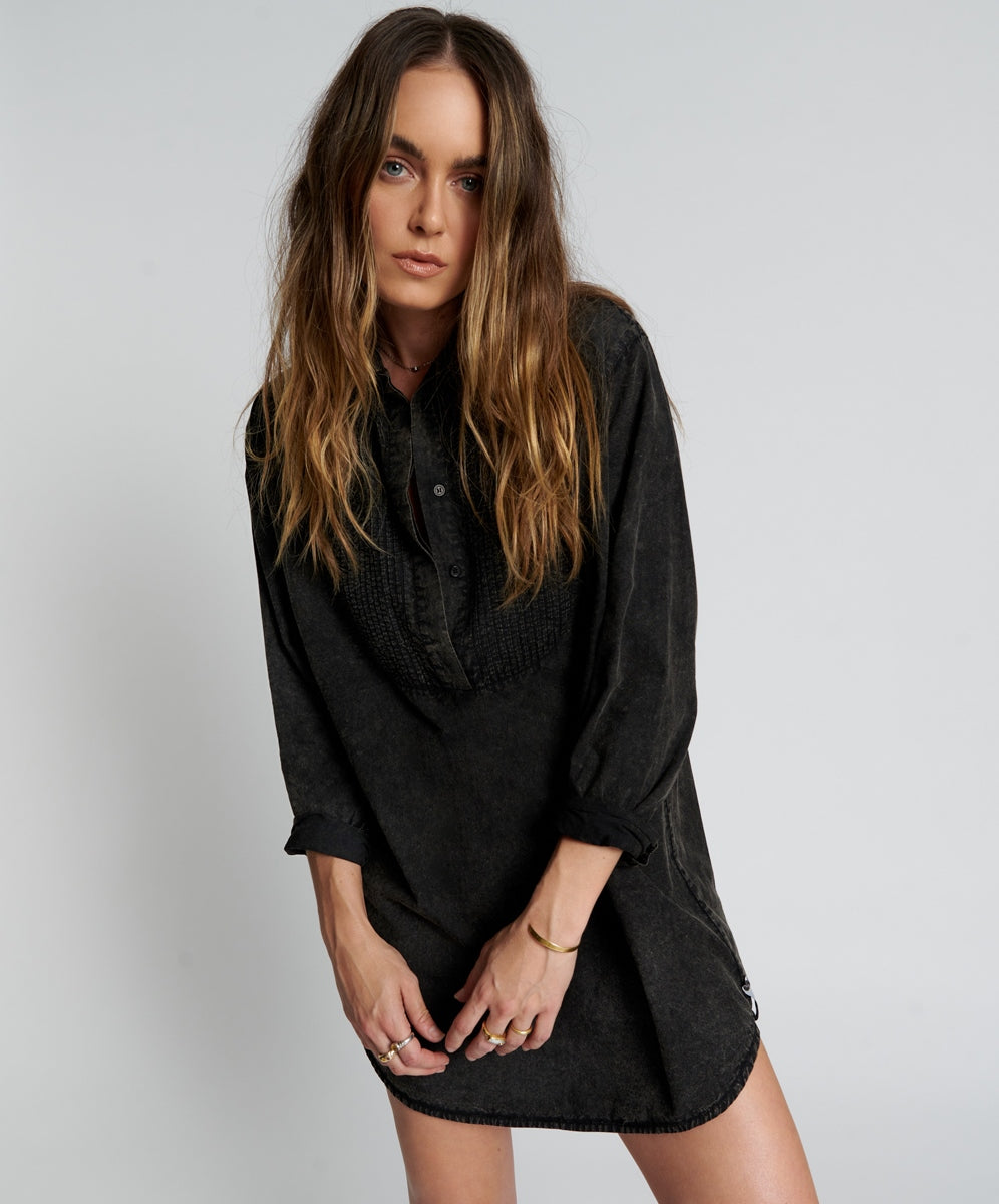 Products BLACKOUT TUXEDO SHIRT DRESS