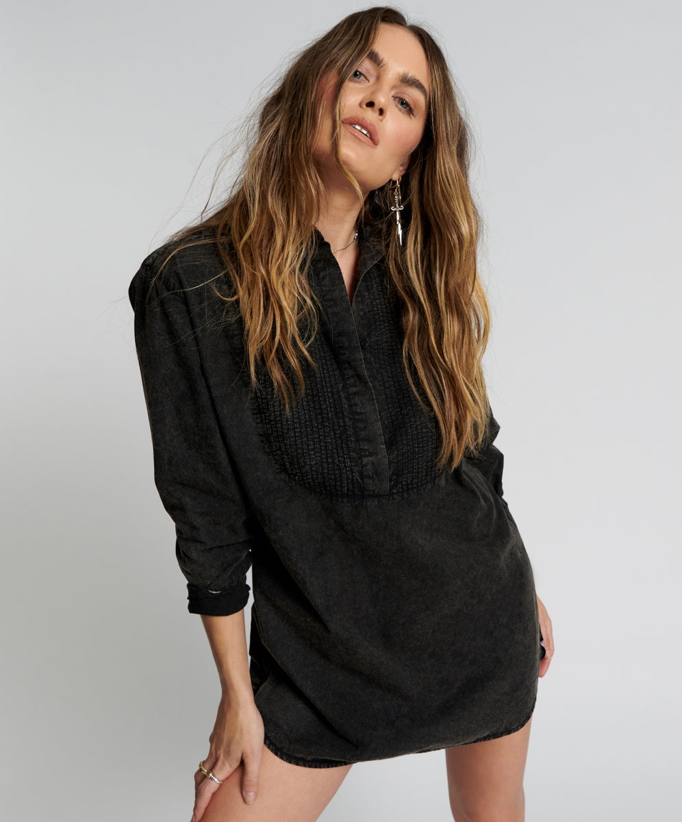 Products BLACKOUT TUXEDO SHIRT DRESS