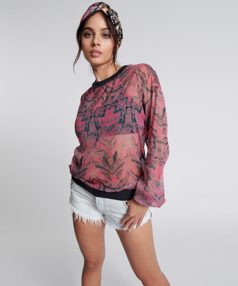 Products KALEIDOSCOPE CREW LONG SLEEVE TOP