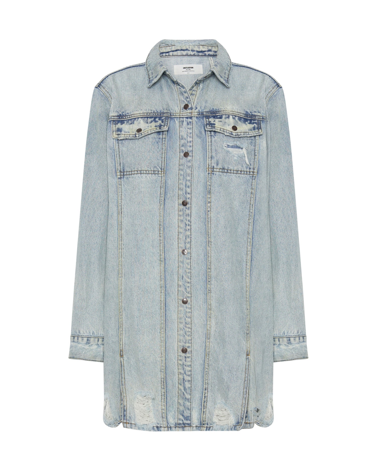 Products KANSAS BLUE TRUCKER SHIRT DRESS