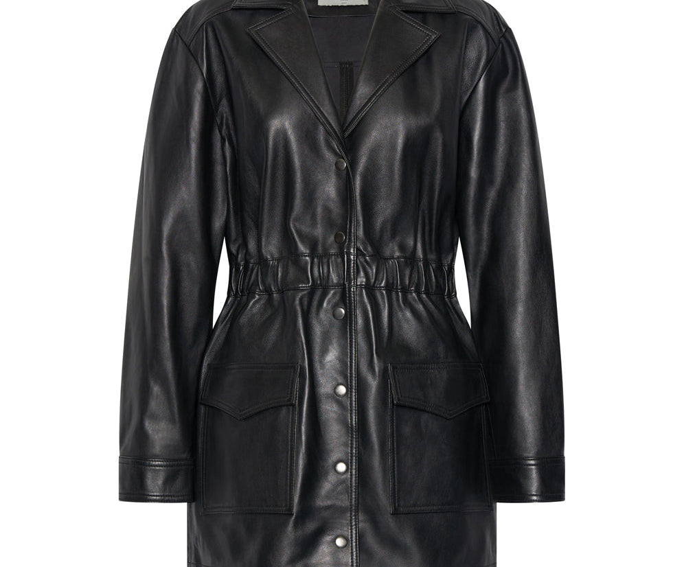 one teaspoon leather dress ONE TEASPOON Real Leather Cut Out Party Dress Full Zip Lined size S Rare! Sample