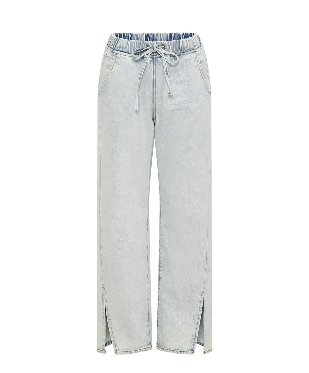 Last Stock Roadhouse Wide Leg Drawstring Denim Jeans - Florence