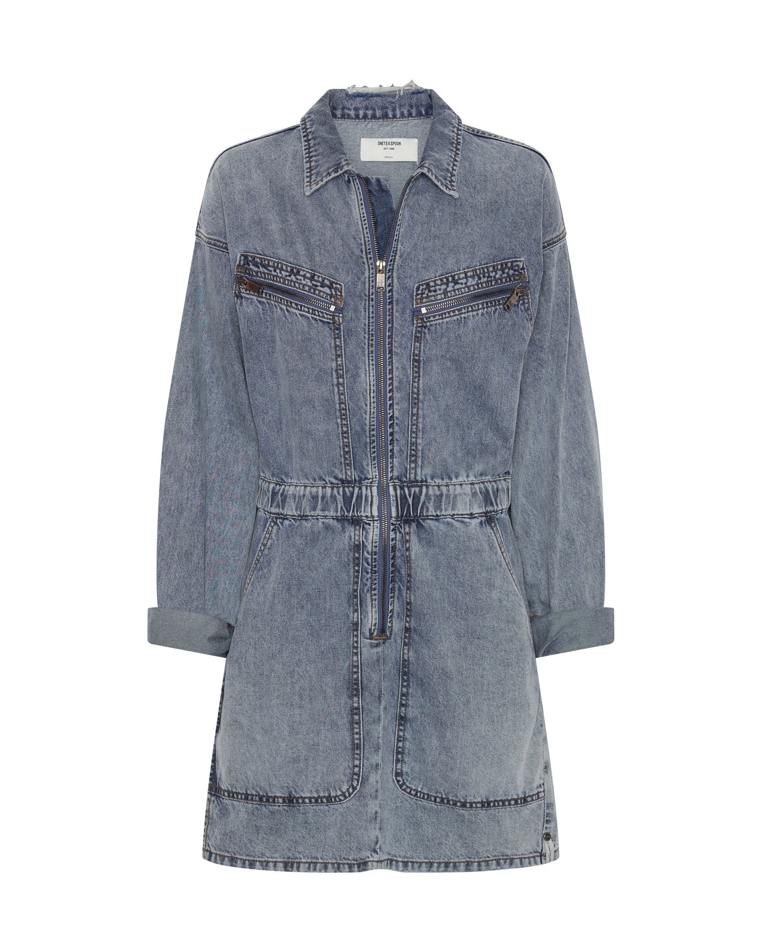 Products Denim Olivia Dress - Blue Blossom