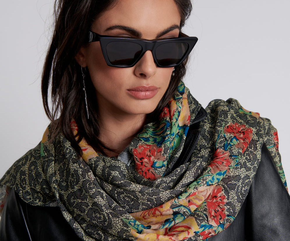 TRANSMISSION FLORAL SCARF