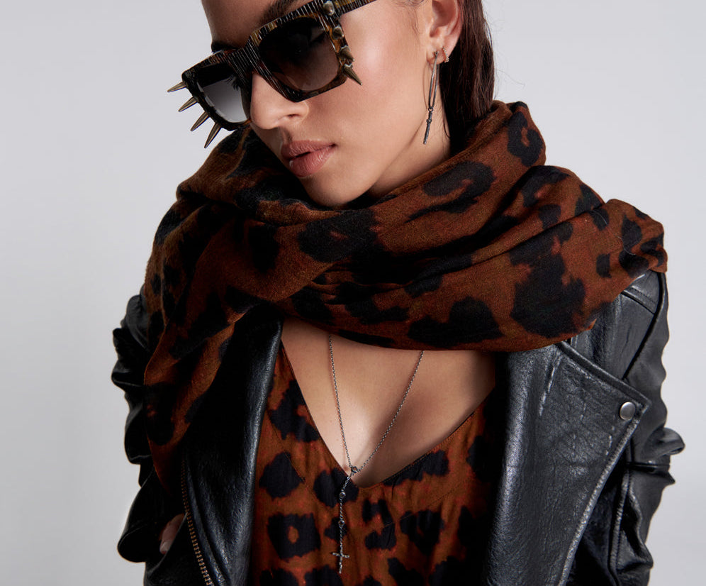 ANIMAL ANARCHY WOOL SCARF