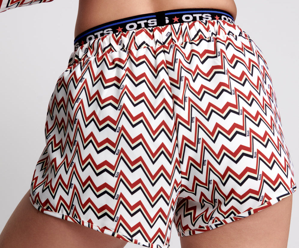 O.T.S Heartline Runner Shorts - Red White